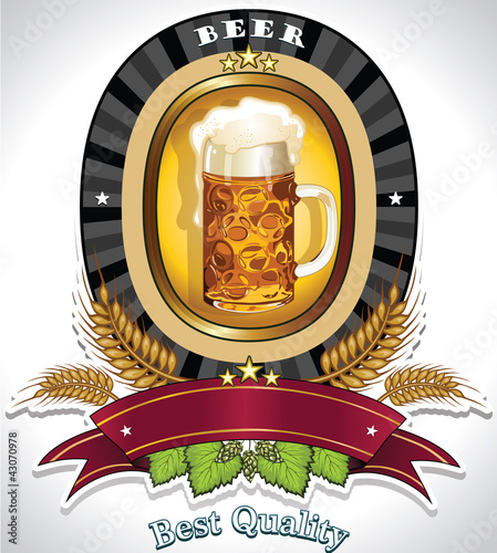 Beer oval logo black