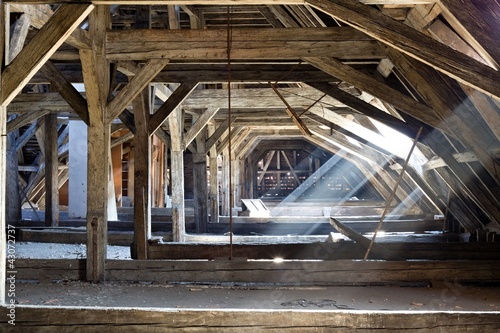 old attic of a house, hidden secrets photo