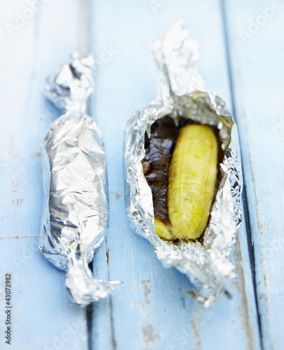 Papillote banane-chocolat photo