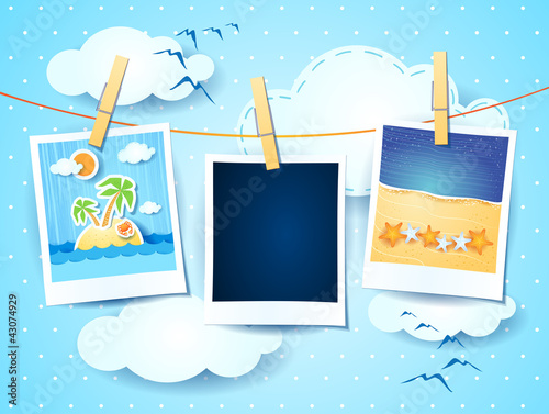 Holiday memories with photo frame