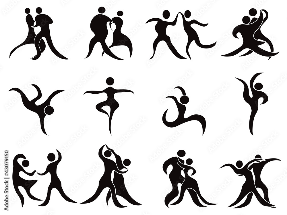 collection of abstract dancers