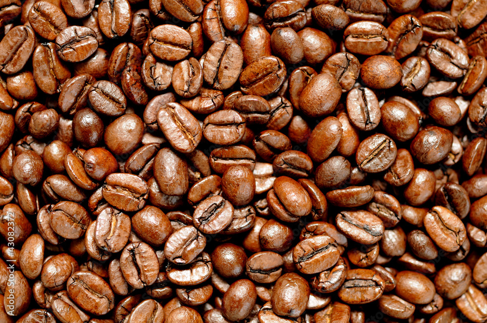 Кофейные зерна россыпью – фон фотография Stock | Adobe Stock