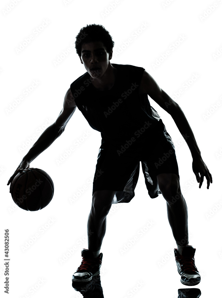 Fototapeta premium basketball player silhouette