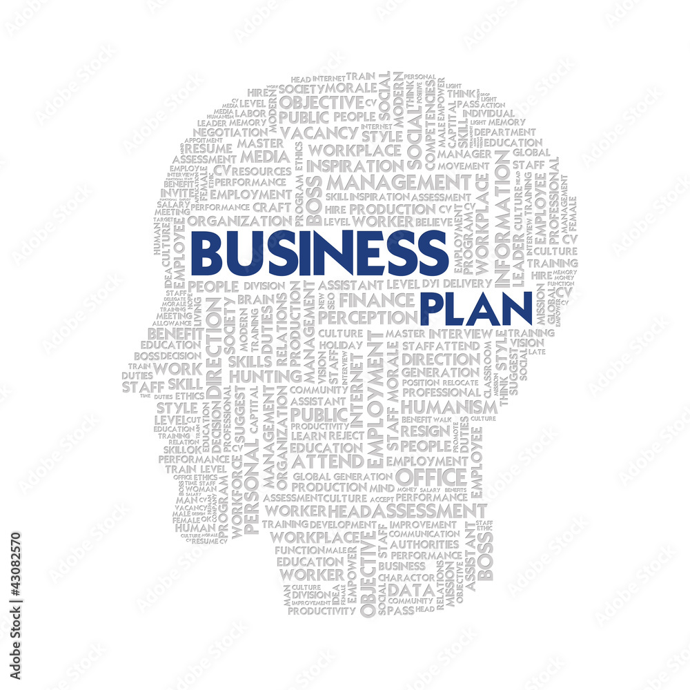 Word cloud business concept inside head shape Word cloud business concept inside head shape