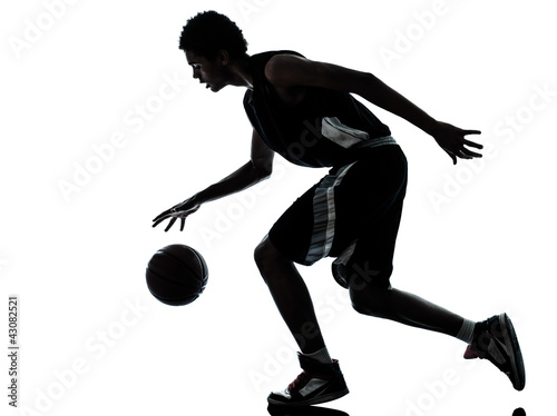 Obraz na plátne basketball player silhouette