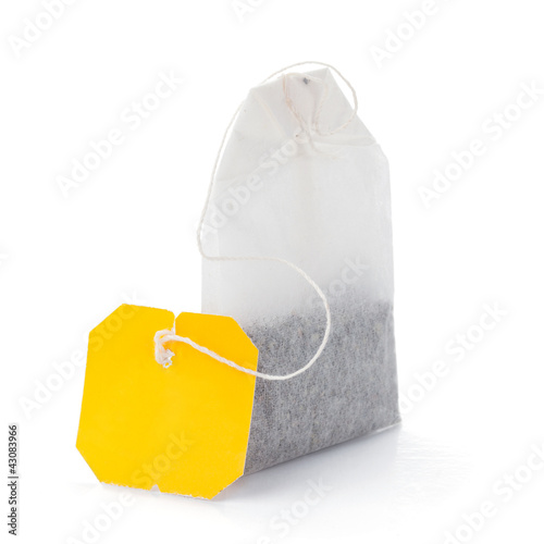 Teabag with yellow label