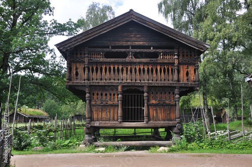 Old Norwegian Farm House (fra Telemark), Oslo, Norway photo