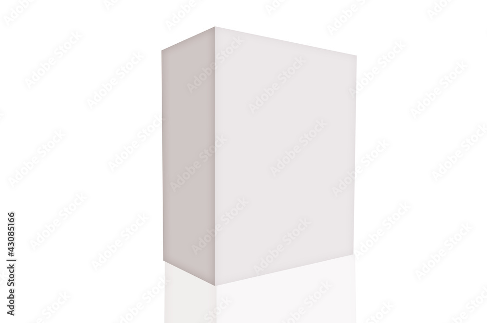 Blank White Box Isolated on a White Background Blank White Box Isolated on a White Background