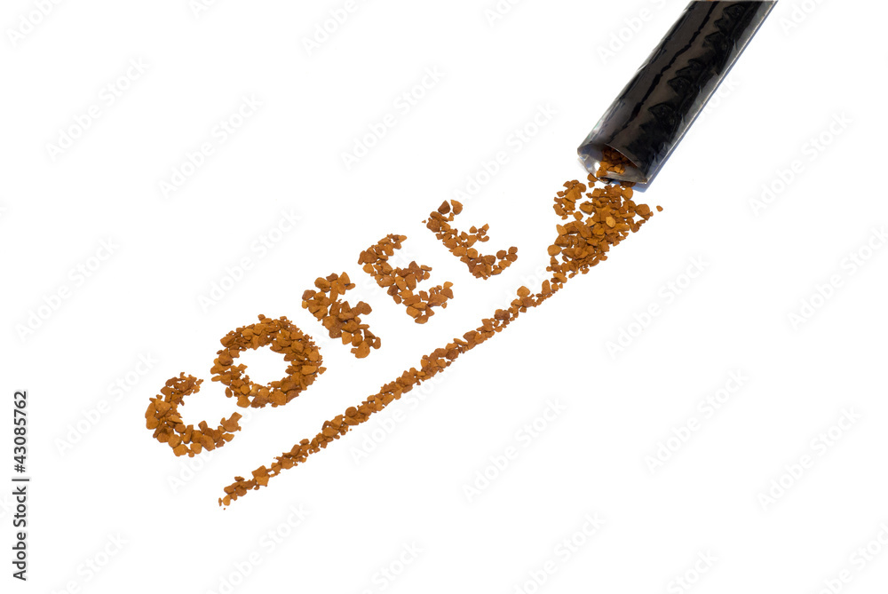 soluble coffee sticker
