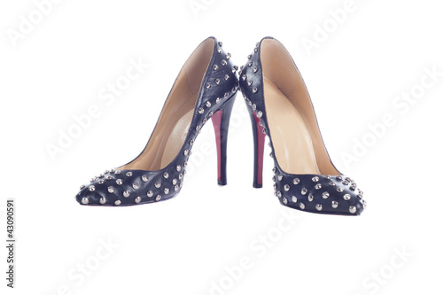 High heels with rivets