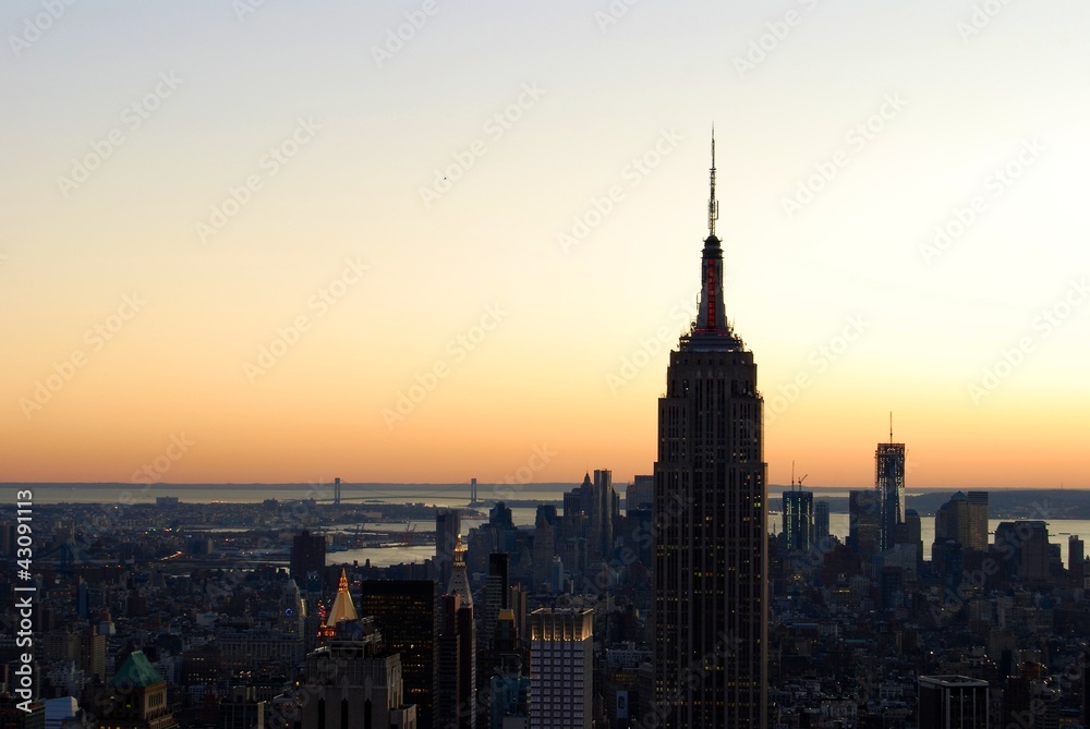 Obraz premium Atardecer en New York
