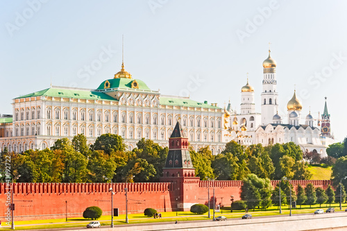 Grand Kremlin Palace and the Ivan the Great Bell. Moscow.