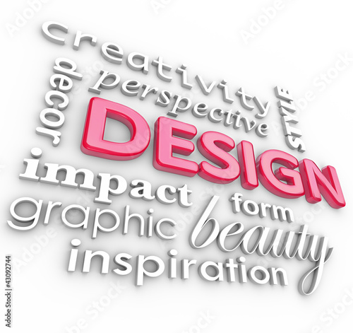 Design Words Collage Creative Perspective Style photo