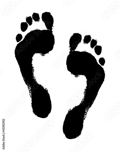 Texture of human footprint photo