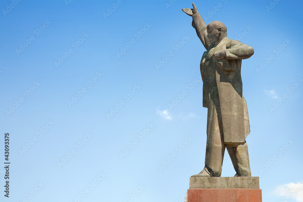 Naklejka premium Vladimir Lenin. Open composition
