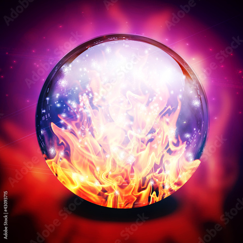 Fotografie Fire in diviners sphere