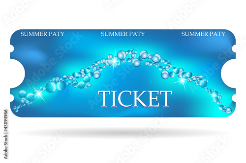 Entrance ticket with special marine design