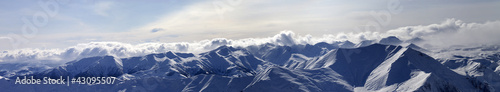 Mountains panorama in evening