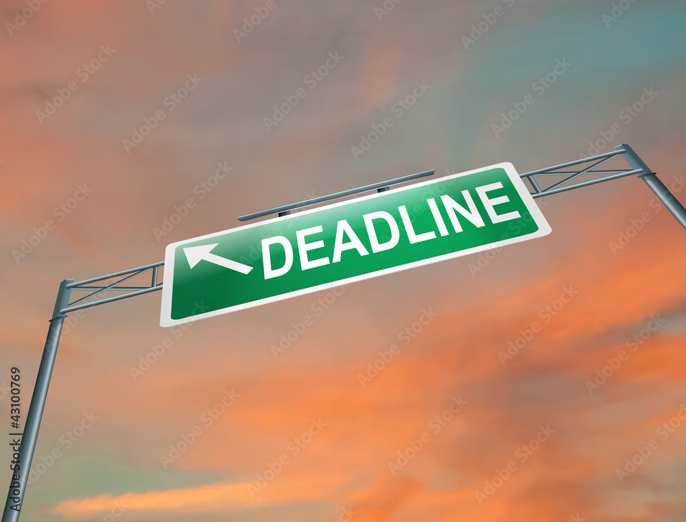 Obraz premium Deadline concept.