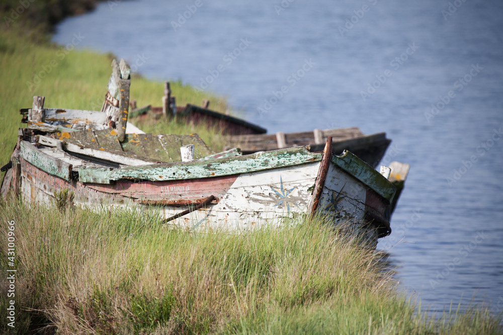 Abandoned wooden boat Abandoned wooden boat