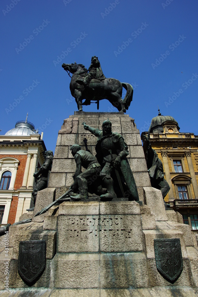 Grunwald Monument in Krakow, Poland