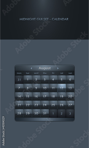 Vector User Interface Elements - Calendar