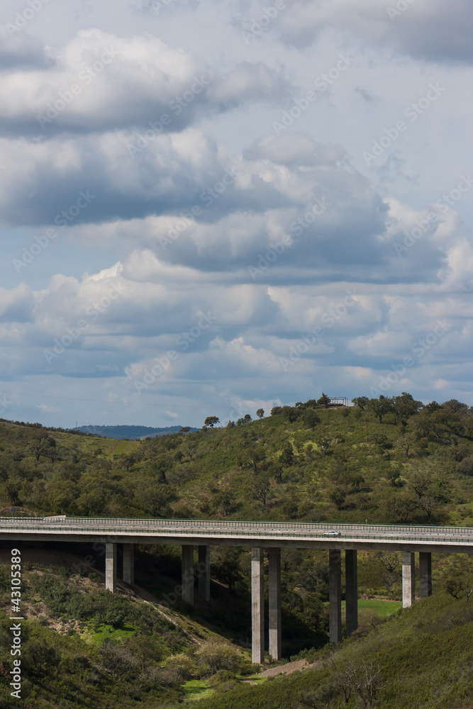 View of motorway in the mountains