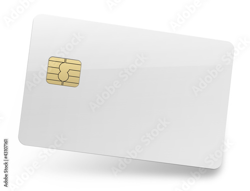 Carte à puce sur fond blanc 2 photo