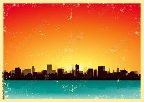 Summer Grunge Urban Landscape