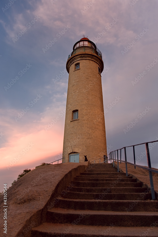 view of lighthouse and staircas