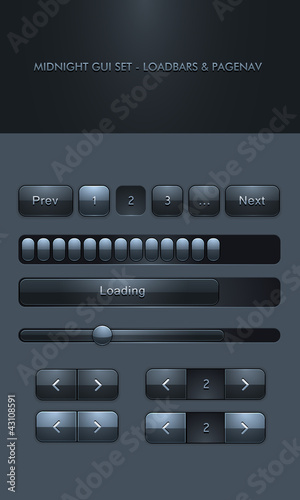 Vector User Interface Elements - Loader Bars and Pagenavs