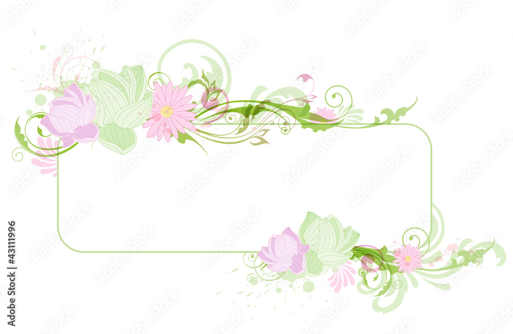 Banner with lotus Banner with lotus