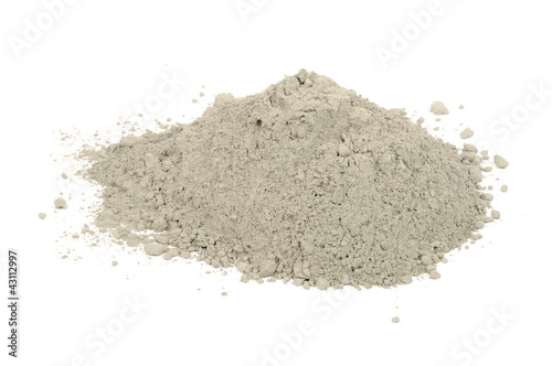 Pile of Cement Isolated on White Background