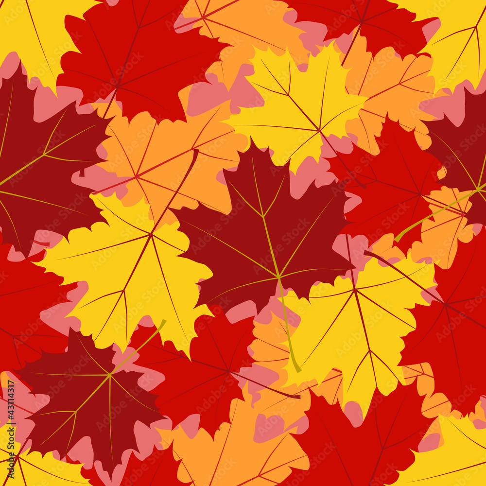 Maple seamless vector pattern Maple seamless vector pattern
