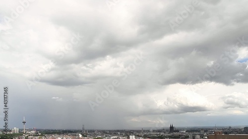 Thunderstorm approaching Cologne City