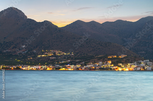 Sunset over mountains of Mirabello Bay on Crete, Greece © Patryk Kosmider