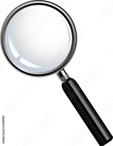 magnifying glass isolated on white background