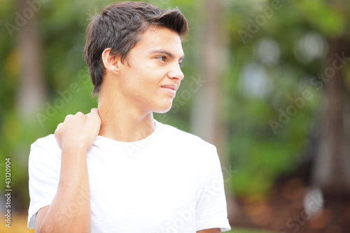 Stock image of a teenager in nature