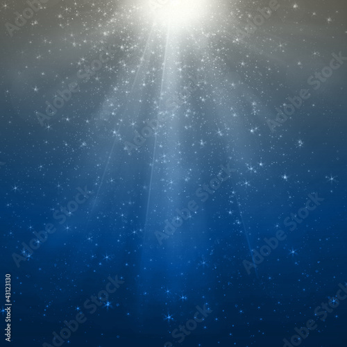 Gray-Blue magic rays background