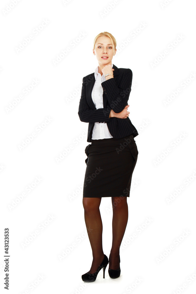 A full length portrait of a beautiful businesswoman standing A full length portrait of a beautiful businesswoman standing