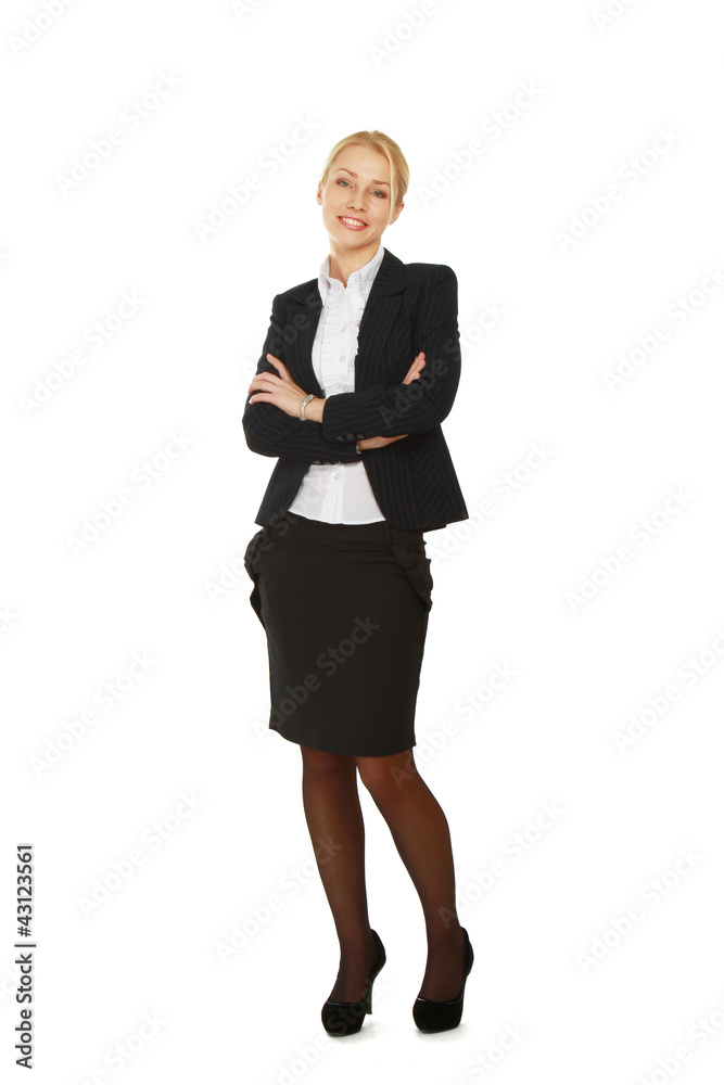 A full length portrait of a beautiful businesswoman standing A full length portrait of a beautiful businesswoman standing