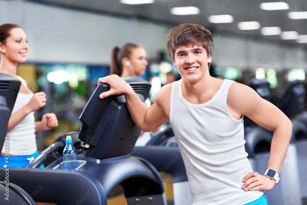Attractive man in a fitness club Attractive man in a fitness club