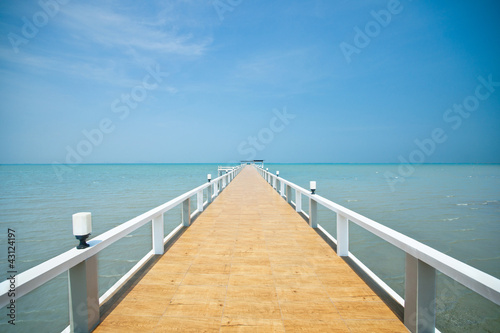 wooden jetty over sea