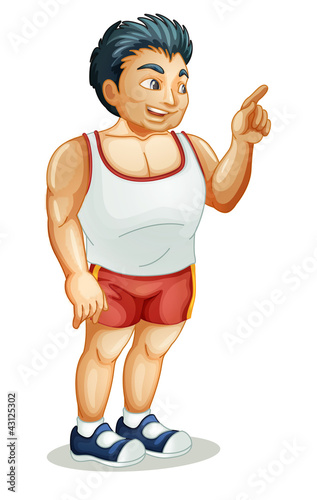 a man showing finger