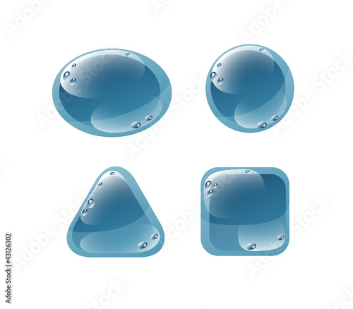 Assortment of Buttons in Digital Button Set - Fresh & Futuristic