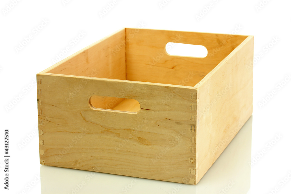empty wooden crate isolated on white empty wooden crate isolated on white