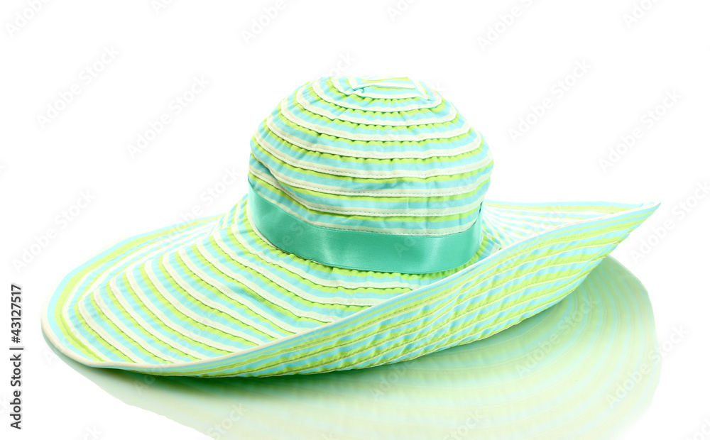 Beautiful summer woman hat isolated on white background Beautiful summer woman hat isolated on white background