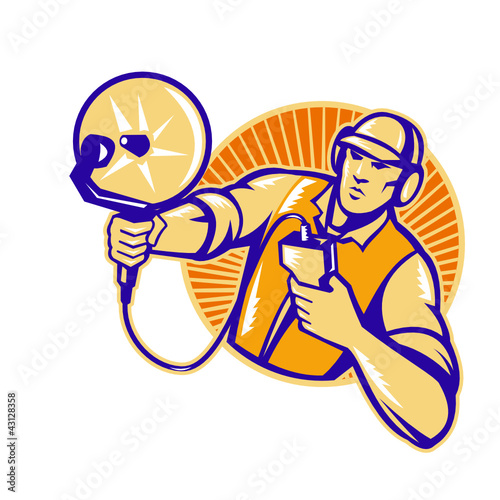 Engineer Technician With Ultrasound Sonar Dish