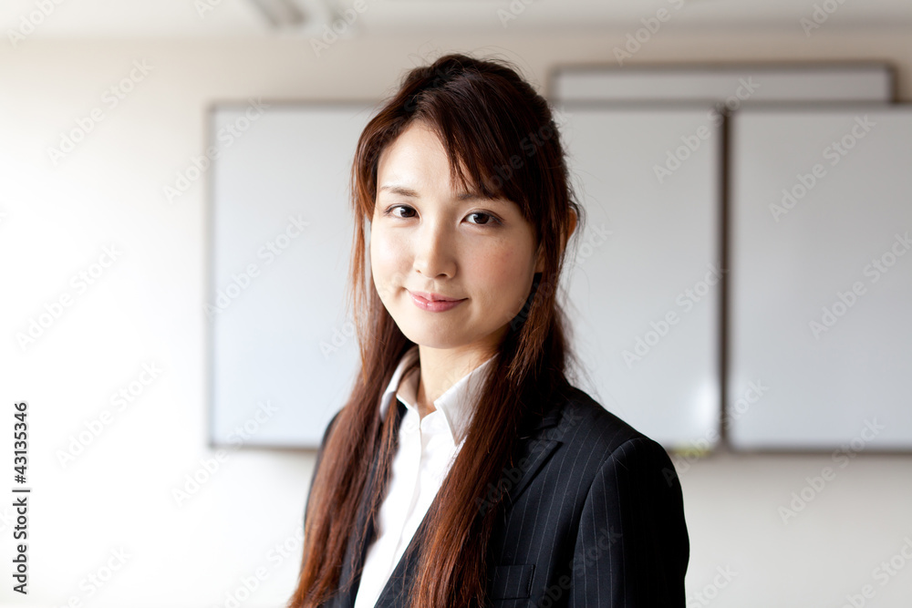 a young businesswoman with whiteboard a young businesswoman with whiteboard