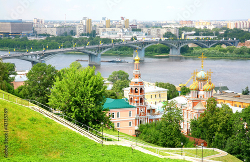 Fotografia July view of Stroganov church Nizhny Novgorod Russia